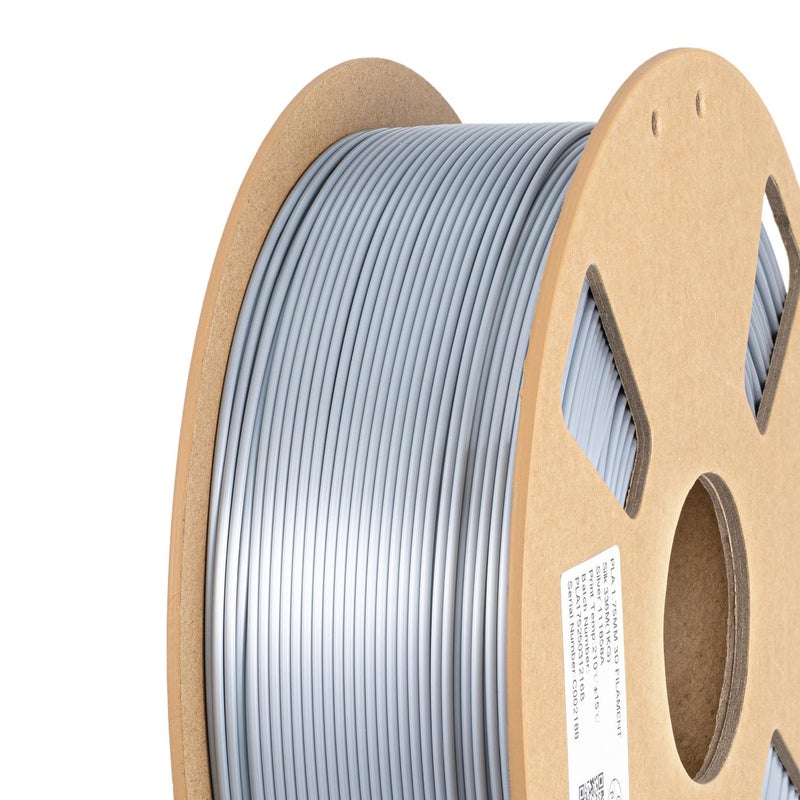 SHENGTIAN Silk Silver PLA 3D Printer Filament 1.75 mm 1 KG 2.2LB Shiny Silky Shine Purple Black Red Copper Printing Material Silky Metallic Silver - Image 3